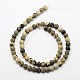 Natural Dendritic Jasper Frosted Round Beads Strands G-O039-01-6mm-2