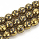 Electroplate Non-magnetic Synthetic Hematite Beads Strands G-T065-8mm-03C-1