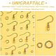 Unicraftale 60pcs couleur arc-en-ciel 304 crochets de boucle d'oreille français en acier inoxydable DIY-UN0003-60-6