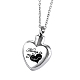 Herz mit Wort-Anhänger-Halsketten aus Edelstahl YK3384-1-1