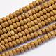 Natural Wood Lace Stone Beads Strands G-G697-H12-1