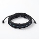 Adjustable Unisex Cowhide Cord Bracelets BJEW-L544-20A-1