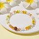 Bracelets extensibles en perles rondes à facettes en verre BJEW-JB10057-03-2
