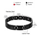 Bracelets de bande de montre de chaîne de panthère d'acier inoxydable de Shegrace JB660A-2
