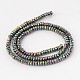 Electroplated Non-magnetic Synthetic Hematite Rondelle Bead Strands G-F234-01C-2