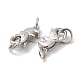Rhodium Plated 925 Sterling Silver Lobster Claw Clasps with Jump Rings X-STER-D006-15P-2