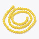 Chapelets de perles en verre opaque de couleur unie EGLA-A034-P6mm-D04-2