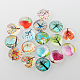 Tree of Life Printed Half Round/Dome Glass Cabochons X-GGLA-A002-25mm-GG-1