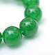 Reronda teñido natural de grado de jade blanco hebras de perlas X-G-R345-12mm-02-3