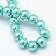 Backen gemalt pearlized Glasperlen runden Perle Stränge HY-Q003-6mm-65-4