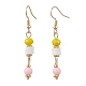Серьги-подвески из акрила и полимерной глины EJEW-JE06281-2
