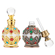 Nbeads 2 pièces 2 couleurs style arabe vintage verre ouvrable parfum bouteille d'huile essentielle DIY-NB0008-51-1