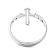 304 полое регулируемое крестообразное кольцо из нержавеющей стали для женщин RJEW-I097-05P-3