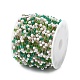 Würfelförmige und runde Perlenketten aus Glas und ABS-Imitatperlen CHS-P016-43G-02-3