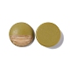 Cabujones de resina de imitación de cuero esmerilado de grano de madera de dos tonos RESI-G053-01C-1