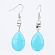 Natural & Synthetic Mixed Gemstone Dangle Earrings EJEW-JE02728-2