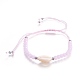Nylonschnur geflochten Perlen Armbänder BJEW-JB04100-05-1