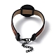 Supports de bracelet à maillons ronds plats en alliage adaptés aux cabochons FIND-M009-02EB-3