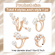 ANATTASOUL 4Pcs 4 Styles Plastic Imitation Pearl Beaded Open Cuff Ring RJEW-AN0001-18-2