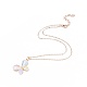 Акриловые ожерелья с подвесками в виде бабочек NJEW-JN02693-1