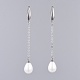 Orecchini di perle pendenti conchiglia e set di gioielli con ciondolo SJEW-JS01038-6