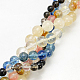 Chapelets de perles de pierre de pastèque en verre G-G152-4mm-M-1