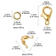 30Pcs Zinc Alloy Lobster Claw Clasps FIND-YW0003-81S-3