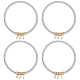 Benecreat 4 pièces chaînes rondes en fer ensemble de bracelets extensibles BJEW-BC0001-24-1