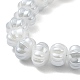 Perles de verre galvanoplastiques plaquées lustre nacré GLAA-G106-02A-PL03-3
