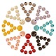 Sunnyclue 80pcs 8 couleurs de perles en bois naturel peintes WOOD-SC0001-34-1
