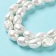 Fili di perle di perle d'acqua dolce coltivate naturali PEAR-Z002-13-4