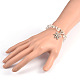 Kits de bracelets extensibles en perles de pierre gemme naturelle avec breloque de mère et fille pour enfants BJEW-JB01829-05-4