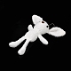 Decorazioni di pendenti di coniglio giocattolo di peluche di simulazione di peluche di cotone pp del fumetto HJEW-K043-04-5