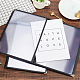 Olycraft 2pcs a4 couvertures de menu couverture de menu en plastique couvertures de menu de restaurant rectangulaires avec reliure de menu en similicuir clair livres de menu de protection pour restaurant en utilisant 320x240x9mm - 6 pages AJEW-WH0237-10-6