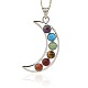 Chakra Jewelry Crescent Moon Gemstone Pendants G-N0052-02-2