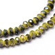 Rondelle facettée plaqué arc-en-ciel de perles de verre plaquées EGLA-M004-2mm-A07-2
