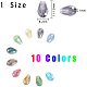 NBEADS 200 Pcs Crystal Tear Drop Glass Beads Faceted Teardrop Beads AB-Color Plated for DIY Jewelry Making Findings EGLA-NB0001-08-2