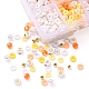 DIYレター＆イミテーションパール＆ヘイシビーズブレスレット作りキット  ディスクポリマークレイと電気メッキガラスとabsプラスチック模造真珠とメッキアクリルビーズを含む  伸縮性のある糸  オレンジ  ビーズ：1132個/セット DIY-YW0005-23B-4