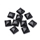 天然石ホワイトジェイドカボション  染め  正方形  ブラック  10x10x5mm G-Q975-10x10-11-1