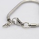 Bracelets en 304 acier inoxydable avec chaînes de serpent rond de style européen BJEW-N233-03-3