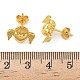 Серьги-гвоздики из латуни в форме сердца с крыльями EJEW-A145-01G-5