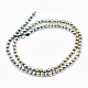 Electroplate Non-magnetic Synthetic Hematite Beads Strands G-L486-D-19-3