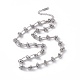 304 collar de cadena de eslabones kont de acero inoxidable para hombres y mujeres NJEW-P269-02P-1