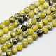 Brins de perles turquoise jaune naturel (jaspe) X-GSR6mmC007-1