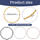 48шт. набор браслетов-змей из круглой стальной проволоки 4 цветов BJEW-BC0001-05-2