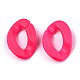 Opaque Spray Painted Acrylic Linking Rings OACR-R249-03B-4