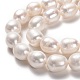 Fili di perle di perle d'acqua dolce coltivate naturali PEAR-L033-89-01-2