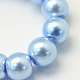 Backen gemalt pearlized Glasperlen runden Perle Stränge X-HY-Q003-10mm-24-3