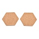 クラフト紙のイヤリングはカードを表示します  六角  ペルー  6.8x5.9x0.05cm X-CDIS-H005-01-1