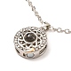 Magnetic Moon & Star with Rhinestone Pendant Necklaces for Girl Women NJEW-B081-01B-3